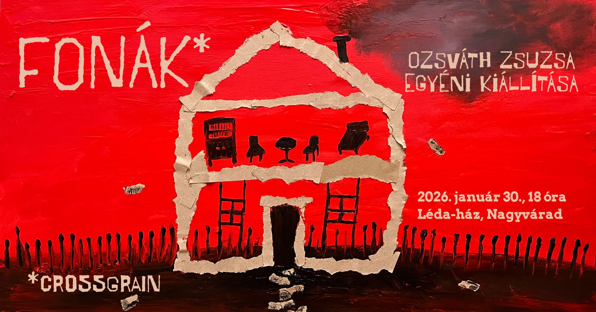 Fonák/Crossgrain: Ozsváth Zsuzsa egyéni képzőművészeti kiállítása nyílik meg a Léda-ház kultúrtérben