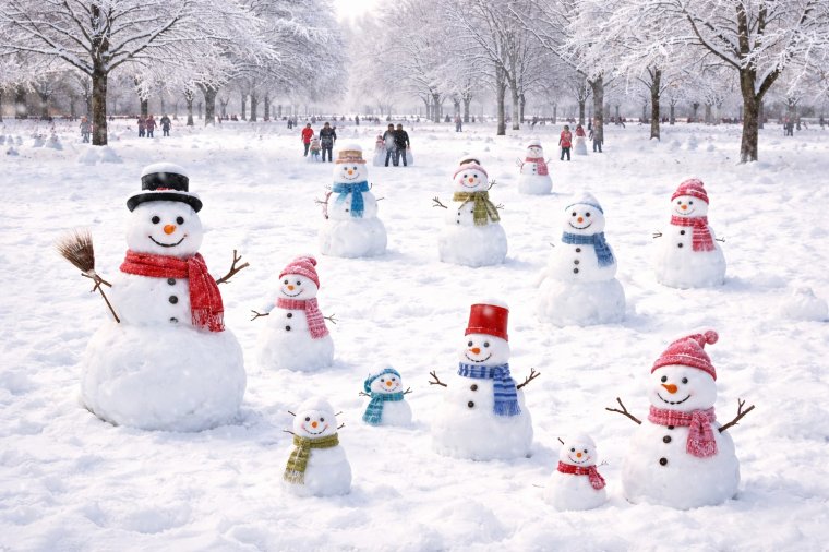 Vidám téli összefogás: hóemberépítő akció a szalontai parkban