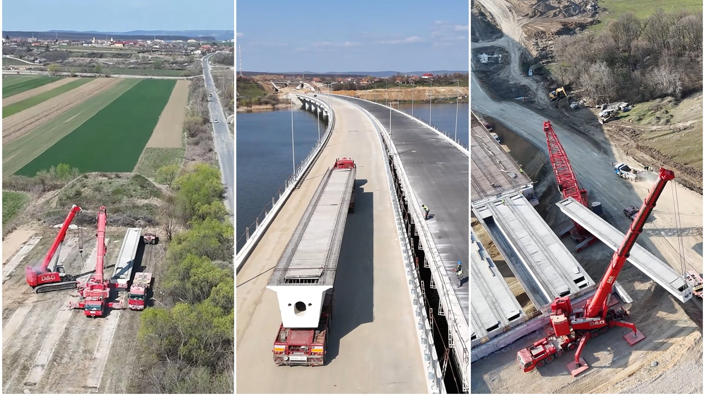 Az utolsó, hátrahagyott tartógerendát is helyére illesztették a Berettyószéplak–Bisztraterebes autópályaszakon | VIDEÓ