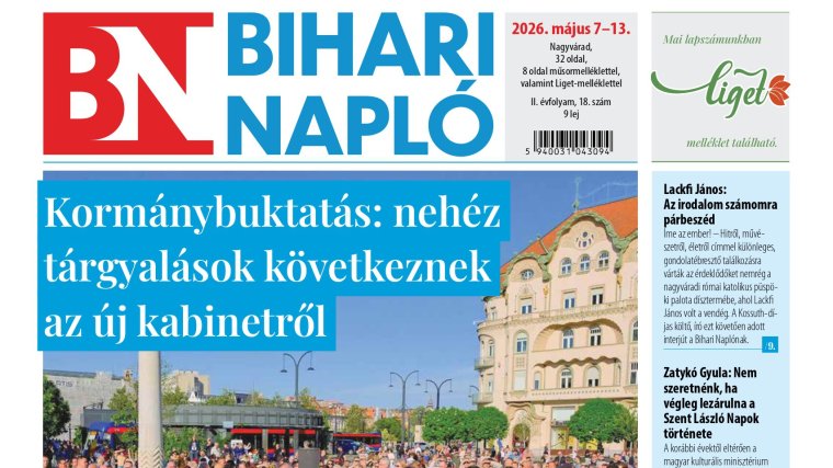 A Bihari Napló hetilap május 7-i lapszámának tartalmából