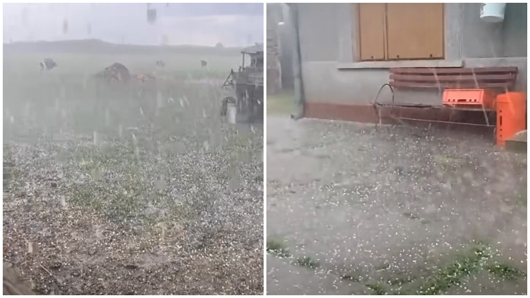 Jégeső és felhőszakadás csapott le Érmihályfalvára│VIDEÓ
