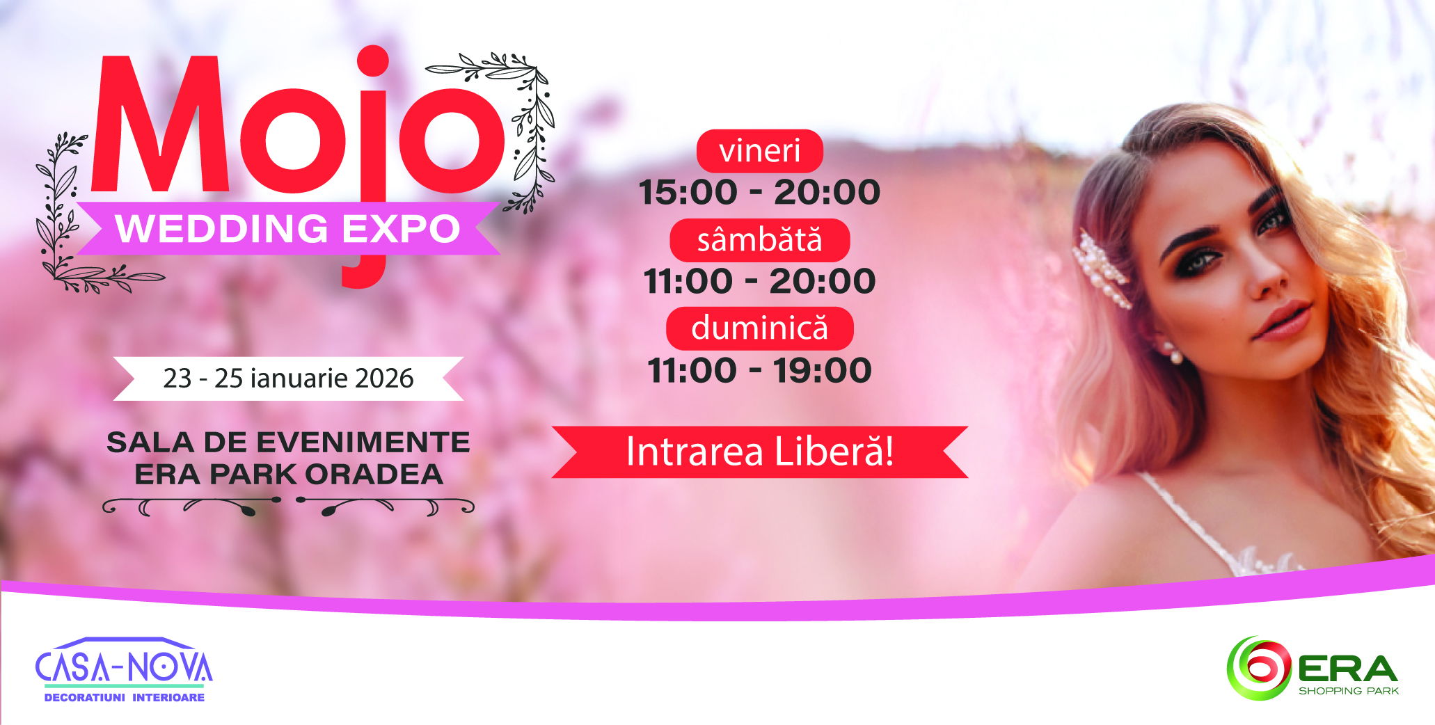 Mojo Wedding Expo esküvői vásár a váradi ERA Parkban 2026. január 23–25. között!