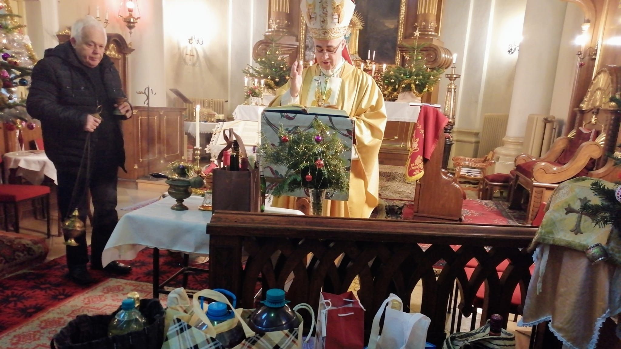 Borszentelés a premontrei templomban