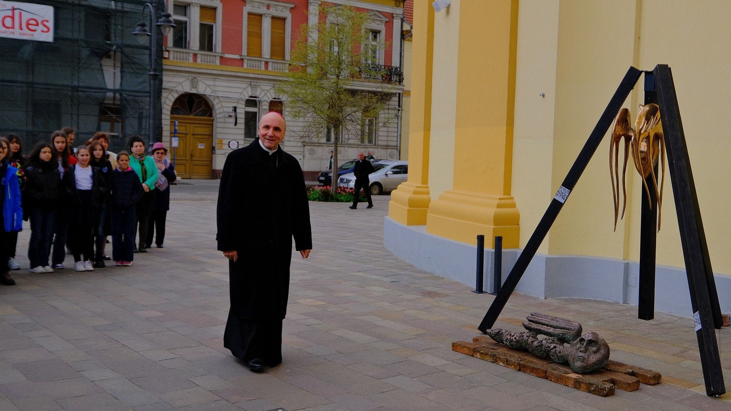 Angyalszobrok a városközpontban