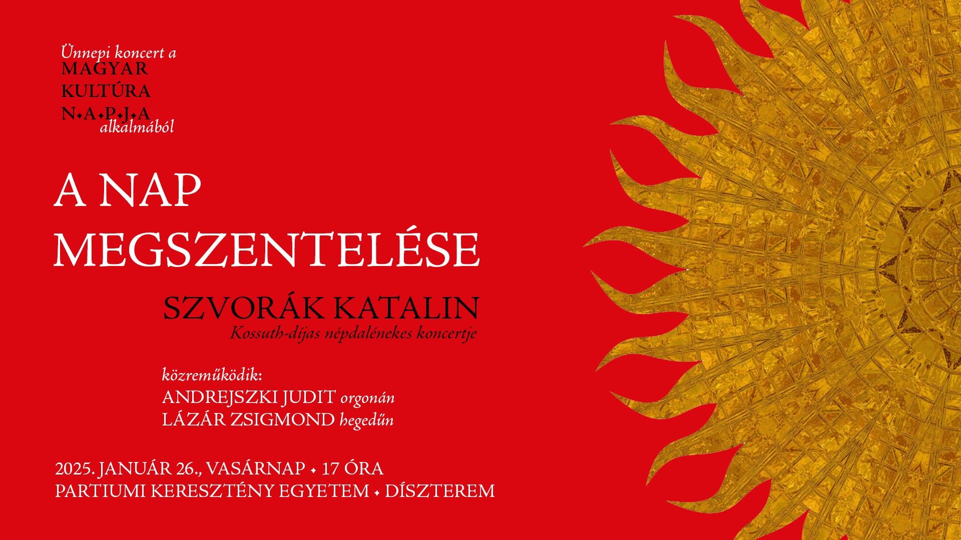 Nagyváradon lép fel Szvorák Katalin Kossuth-díjas népdalénekes