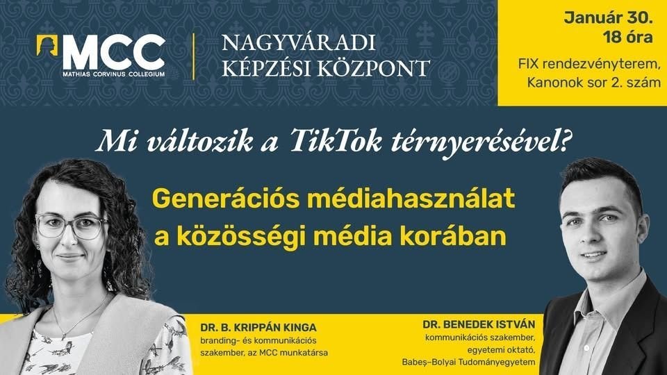 A TikTok térnyeréséről fognak beszélgetni az MCC nagyváradi rendezvényén
