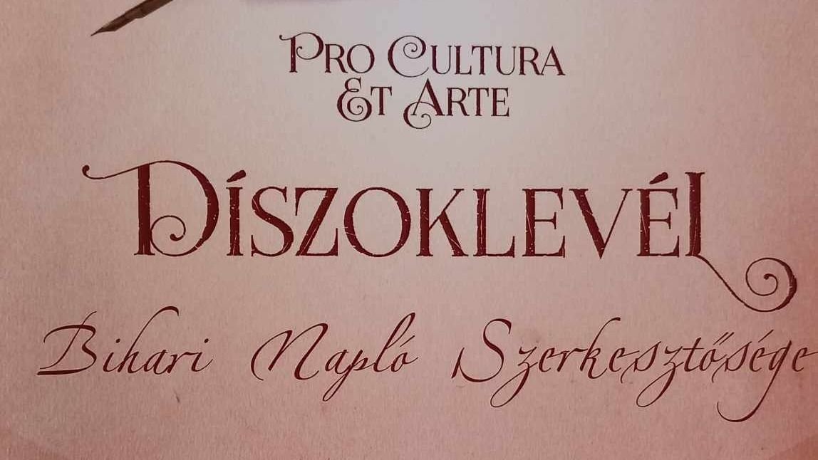 Elismerés a Bihari Napló szerkesztőségének