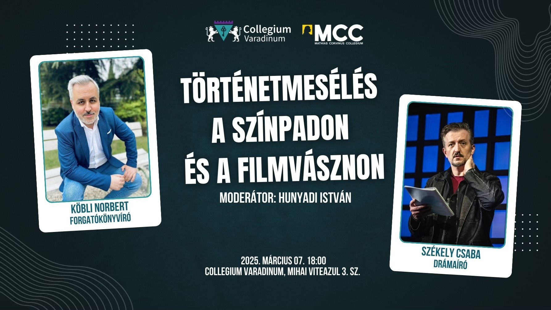 Pódiumbeszélgetés: Történetmesélés a színpadon és a filmvásznon