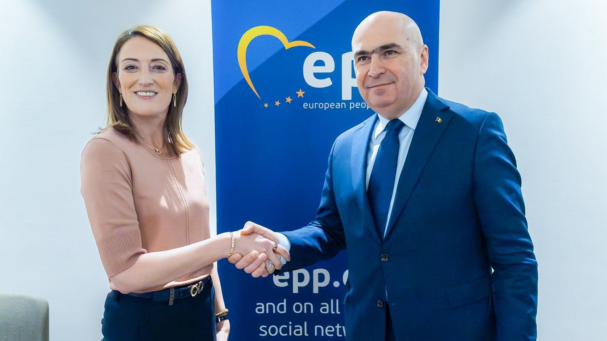 Az Európai Parlament elnökével, Roberta Metsolával tárgyalt Ilie Bolojan