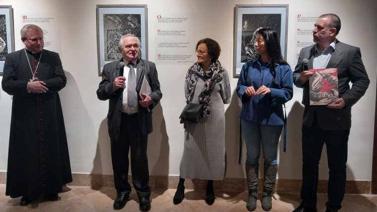 Gy. Szabó Béla Dante-sorozatából nyílt kiállítás a püspöki palotában