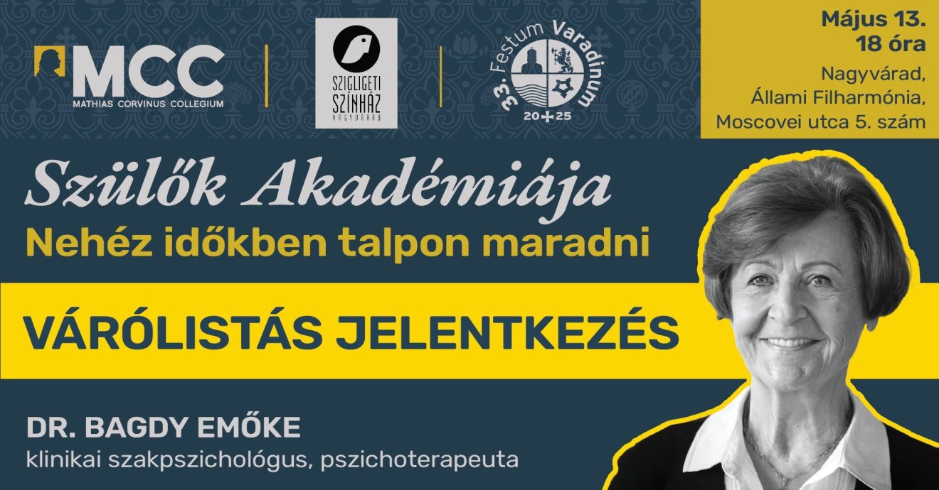 Várólistás Bagdy Emőke szakpszichológus váradi előadása