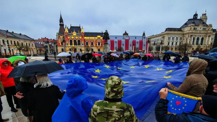 Európa-párti békés tüntetést tartanak Nagyváradon is