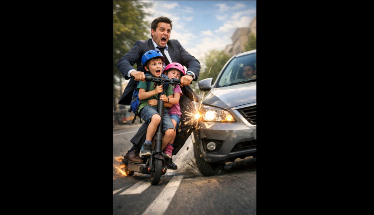 Volt miniszter veszélyeztette két gyereke életét egy elektromos rolleren – hírmix