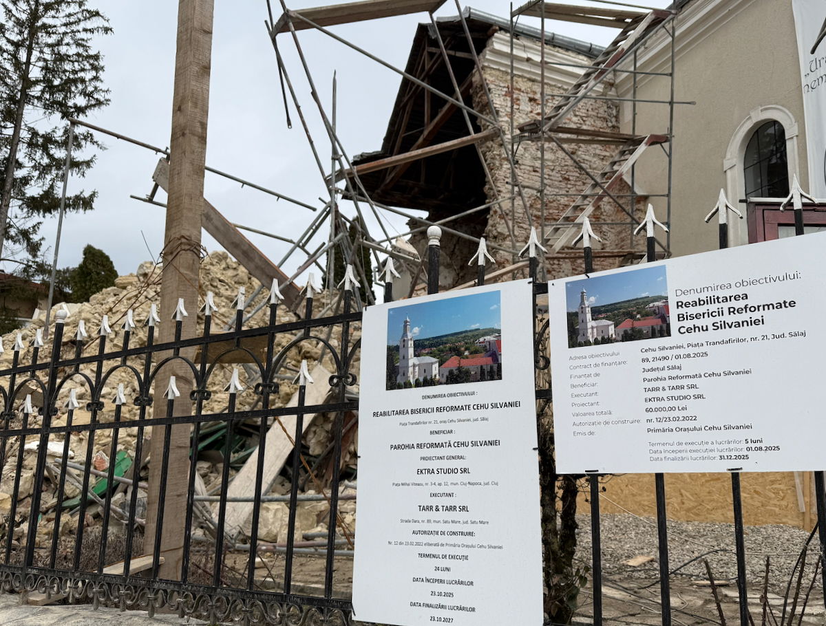 Azonosítatlan sírokra bukkantak a ledőlt templomtorony helyén Szilágycsehben