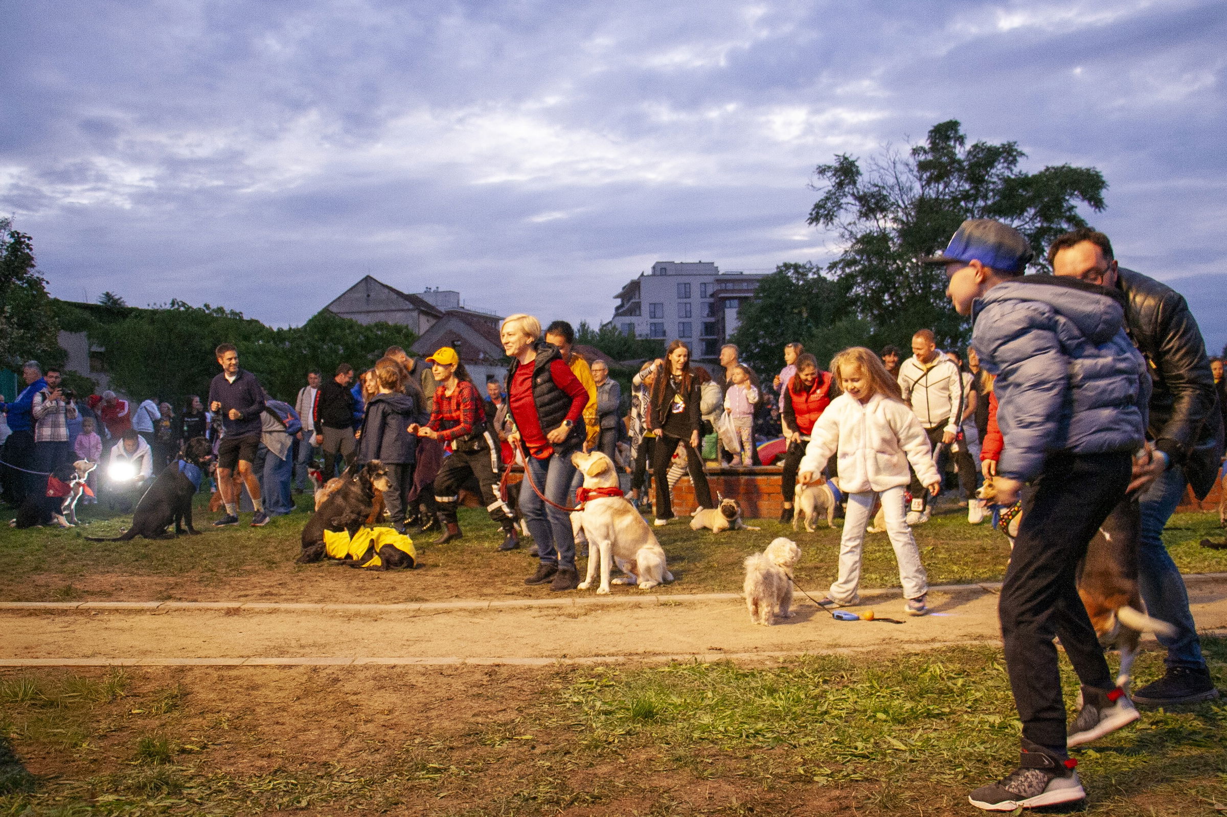 Kutya és gazdi együtt sportolt a váradi vársáncban | VIDEÓ
